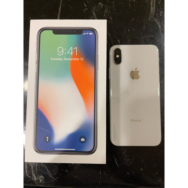 iPhone x 64G 本体　シルバー　SIMロック解除済み　SIMフリー