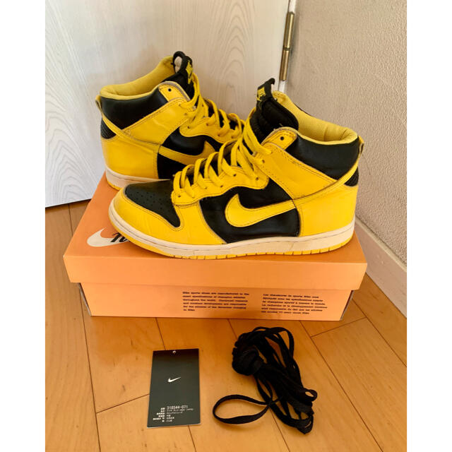 最終価格 NIKE DUNK HIGH QK VNTG 黒黄 ビンテージ加工