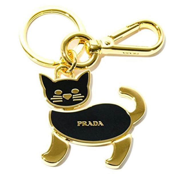 PRADA(プラダ)のキーリング PRADA プラダ ネコ キャット cat  レディースのファッション小物(キーホルダー)の商品写真