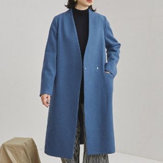 UNITED TOKYO ブルーノーカラーコート 新品