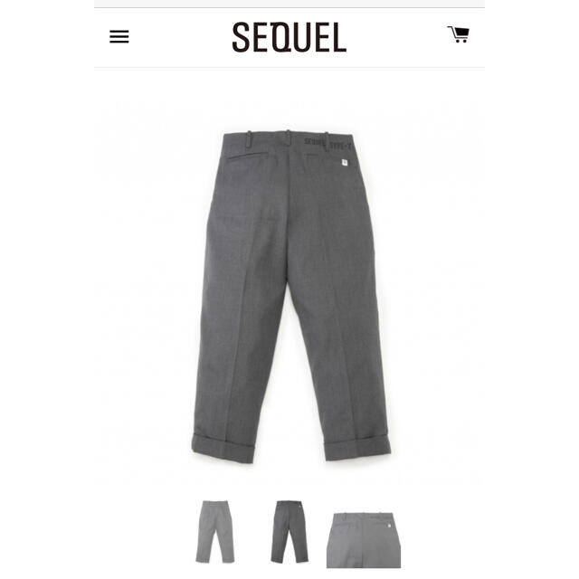 sequel PANTS GRAY fragment シークエル フラグメント | www