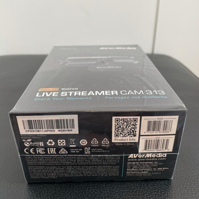 未開封 AVerMedia Live Streamer CAM 313 スマホ/家電/カメラのPC/タブレット(PC周辺機器)の商品写真