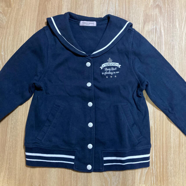 mezzo piano junior(メゾピアノジュニア)のmezzo piano junior   セーラー襟のジャケット　S キッズ/ベビー/マタニティのキッズ服女の子用(90cm~)(ジャケット/上着)の商品写真