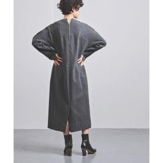 ユナイテッドアローズ(UNITED ARROWS)の2019AWアローズ購入＜ELIN（エリン）＞メルトン ジップ ワンピース38(ロングワンピース/マキシワンピース)