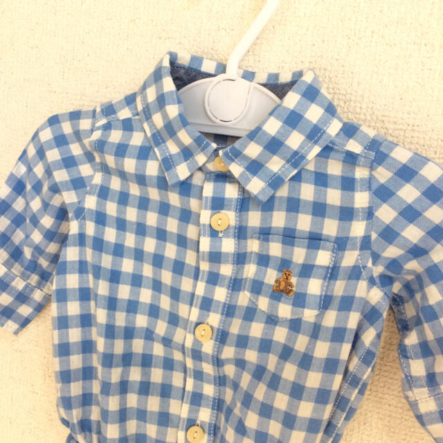 babyGAP(ベビーギャップ)のGap 50cm ベビー長袖ロンパース(ba50-28) キッズ/ベビー/マタニティのベビー服(~85cm)(ロンパース)の商品写真