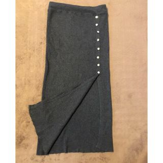 ザラ(ZARA)のZARA スリットニットスカート　M(ロングスカート)