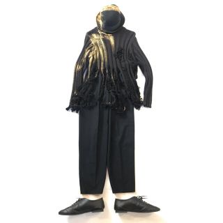 ヨウジヤマモト(Yohji Yamamoto)のGETEMONTS コラプスト・ペイント・ニット reasonのコーデ(セット/コーデ)