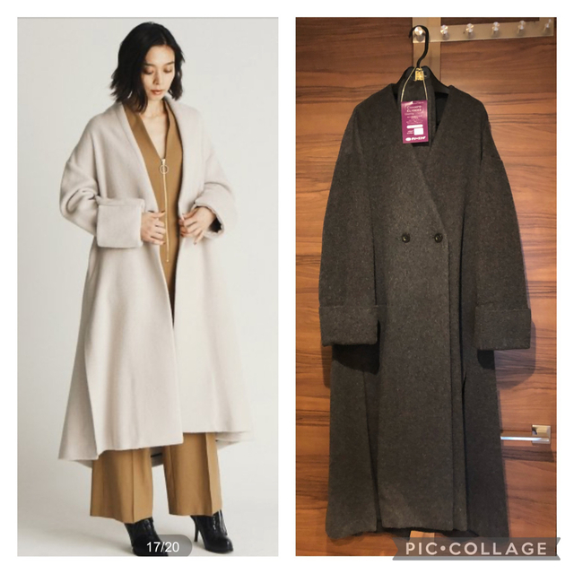 【タグ付クリーニング済】styling/スタイリング ノーカラーボリュームコート | フリマアプリ ラクマ