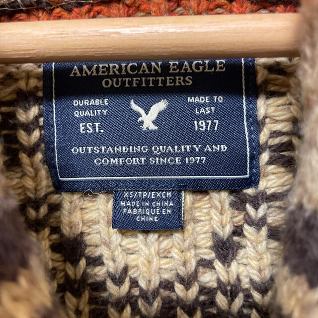 American Eagle(アメリカンイーグル)のアメリカンイーグル ネイティブ柄 ショールカラー カーディガン メンズのトップス(カーディガン)の商品写真