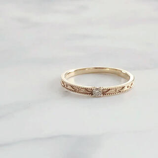 ジュエリーツツミ(JEWELRY TSUTSUMI)の美品 K10 ダイヤモンド デザインリング ジュエリーショップ購入(リング(指輪))