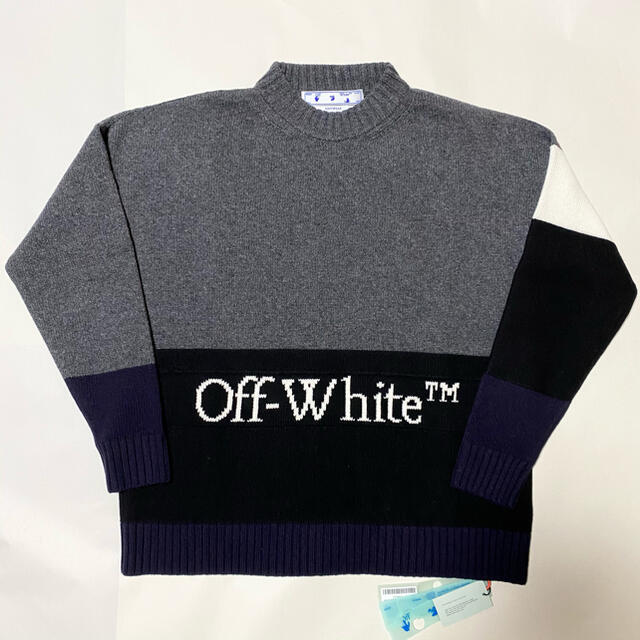 新品未使用！送料込み★Off-White★ブロック パネル ニット