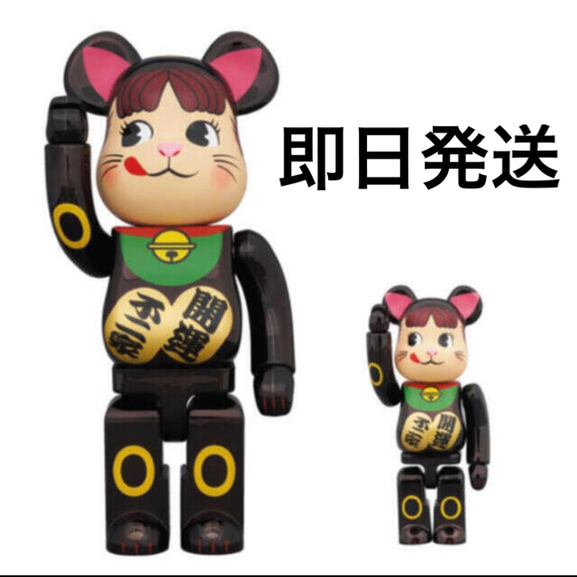 BE@RBRICK 招き猫 ペコちゃん 黒メッキ 100％＆400%その他