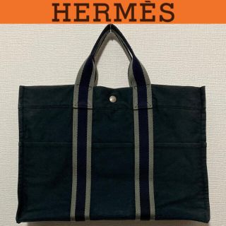 エルメス(Hermes)のエルメス　フルートゥ　HERMES トートバッグ　黒　ハンドバッグ　本物　(ハンドバッグ)