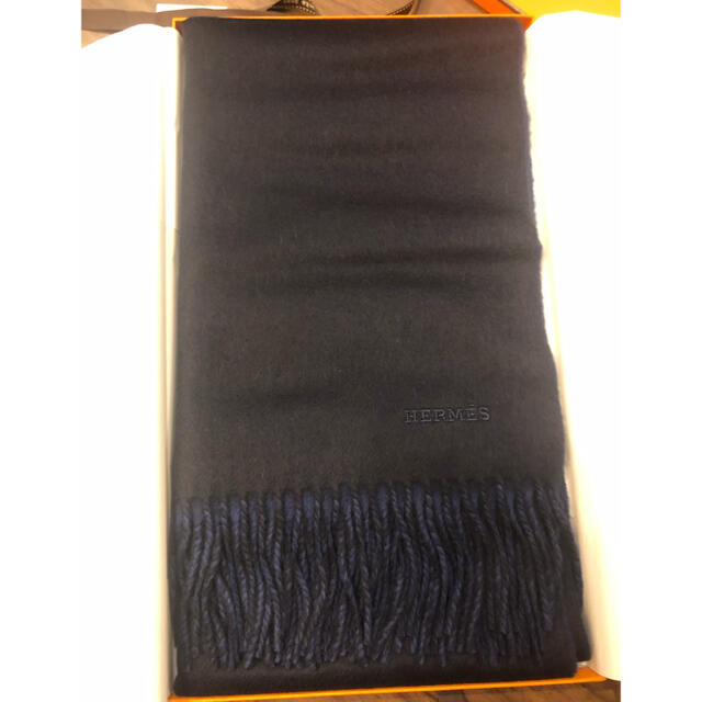 リアル Hermes - 新品 未使用 エルメス メンズ カシミヤ マフラー コン