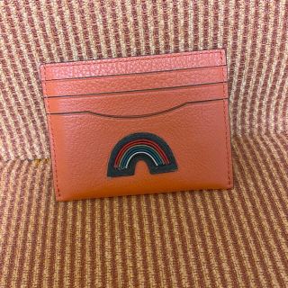 コーチ(COACH)のcoach コーチ カードケース 虹 オレンジ(名刺入れ/定期入れ)