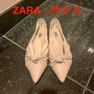 ザラ(ZARA)のZARA 大人気　リボンバレエシューズ(バレエシューズ)