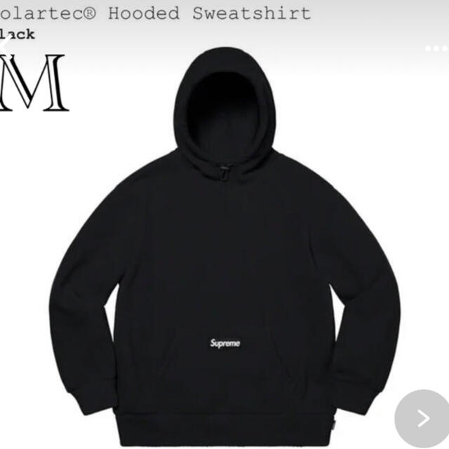 トップスsupreme polartec hooded sweatshirt 黒