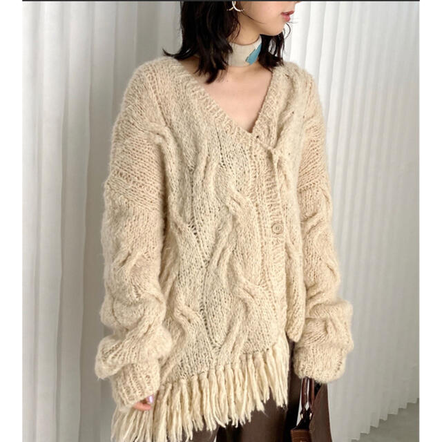 2WAY DISTORTION CABLE CARDIGAN