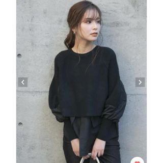 ビッキー(VICKY)の新品　VICKY ビッキー　異素材ドッキングニット　ブラック　黒(ニット/セーター)