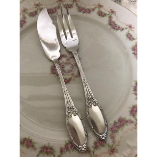 ロイヤルアルバート(ROYAL ALBERT)の専用！2セット！フランスビンテージ リボンモチーフ ナイフとフォーク(カトラリー/箸)