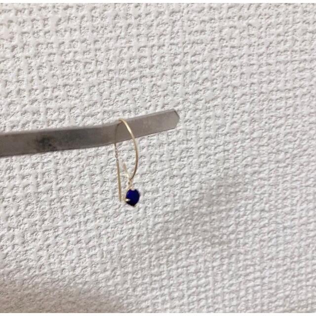 ハリックァ✨ゆれるラピスラズリピアス✨K18の通販 よよ's shop|ラクマ by 得価大人気