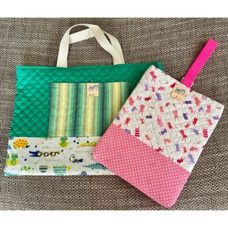 入園入学グッズ　上靴入れ(上履き入れ、上靴袋) ハンドメイド(バッグ/レッスンバッグ)