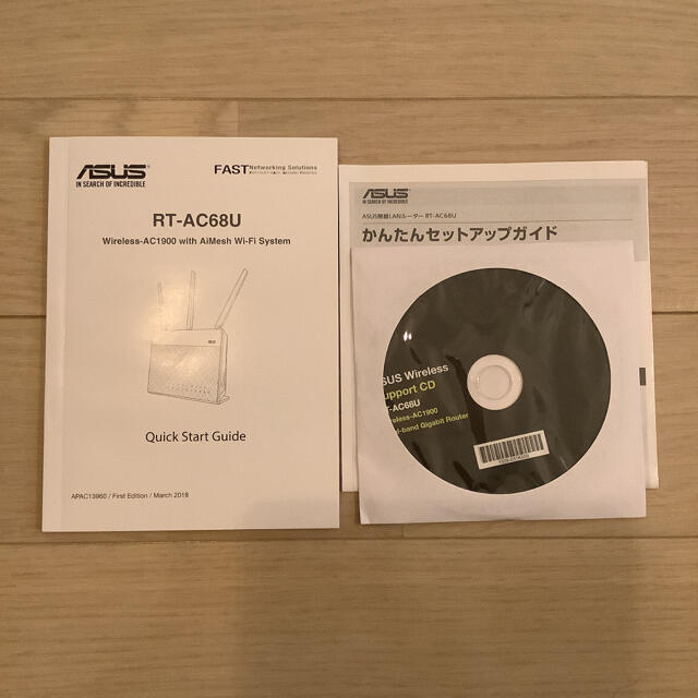 ASUS(エイスース)のASUS RT-AC68U ルーター スマホ/家電/カメラのPC/タブレット(PC周辺機器)の商品写真