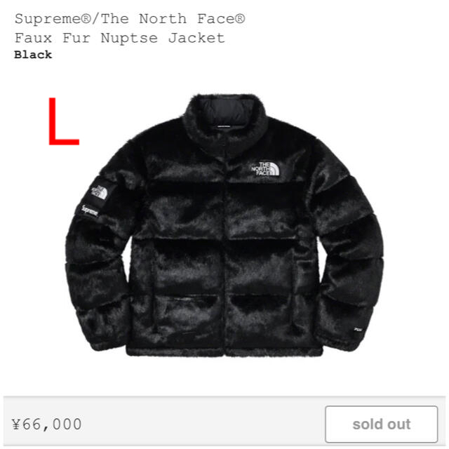 L Supreme The North Face Faux Fur Nupste