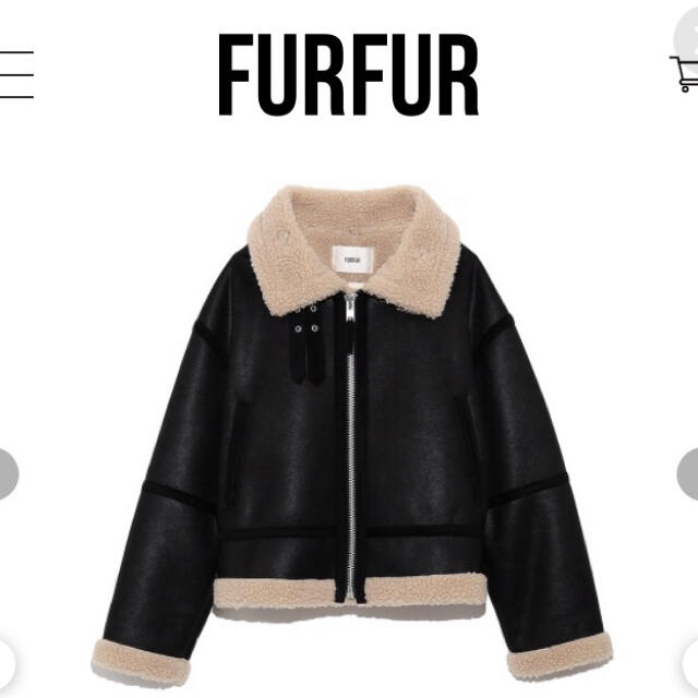 furfur レザーボアブルゾン