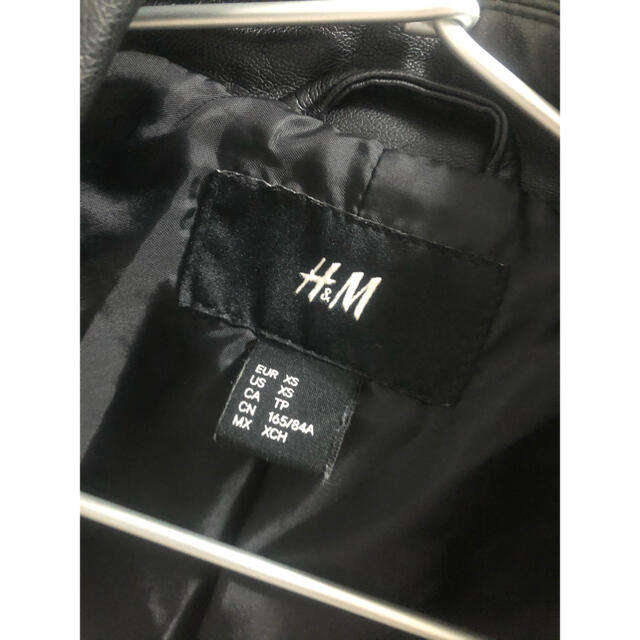 H&M(エイチアンドエム)のH&M メンズ　レザージャケット メンズのジャケット/アウター(レザージャケット)の商品写真