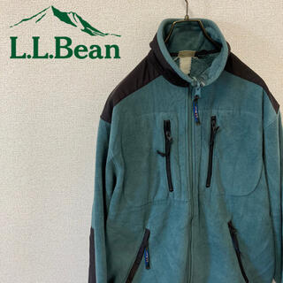 エルエルビーン(L.L.Bean)のエルエルビーン 70～80s ジップアップフリースジャケット　緑グリーン系(ブルゾン)
