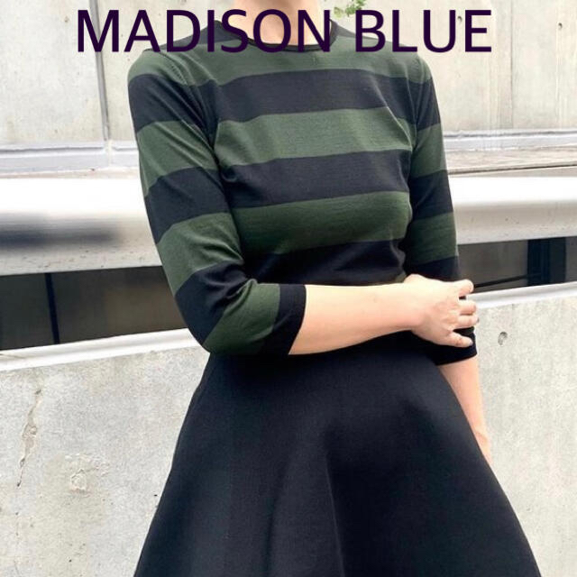 【MADISON BLUEマディソンブルー】CREW NECK 3Q KNIT