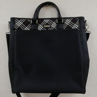 バーバリーブラックレーベル(BURBERRY BLACK LABEL)のBURBERRY　BLACK　LABEL　2WAYナイロンバック　ブラック(トートバッグ)