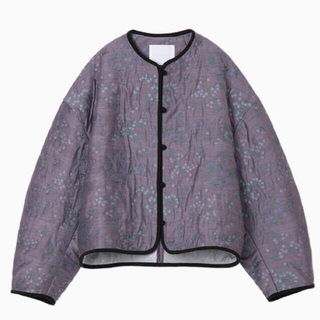 マメ(mame)のmamekurogouchi floralJacquard jacket(ノーカラージャケット)