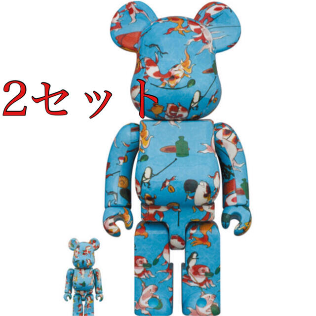 エンタメ/ホビーBE@RBRICK 歌川国芳「金魚づくし」100％ & 400％