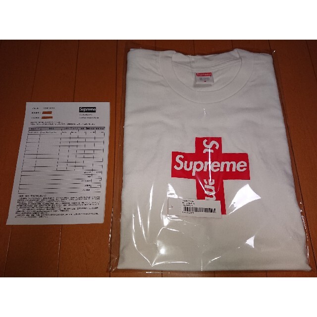 アウトレット人気商品 Mサイズ Supreme Cross Box Logo Tee White 白