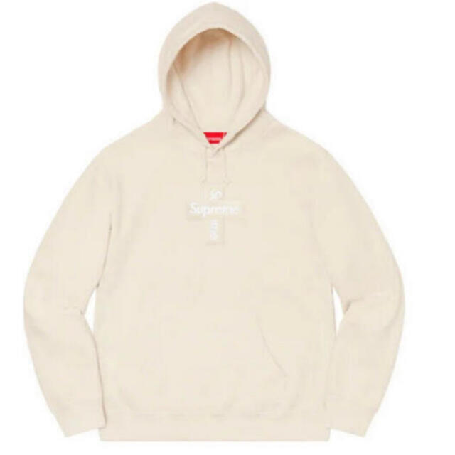 Supreme Cross Box Logo Hooded Natural M