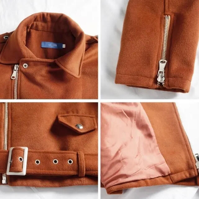 ライダースジャケット コットン生地 メンズのジャケット/アウター(ライダースジャケット)の商品写真