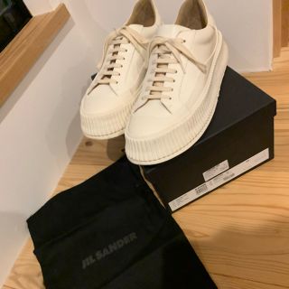 ジルサンダー(Jil Sander)の1/3まで限定値下げ　美品JIL SANDER プラットフォームスニーカー　42(スニーカー)