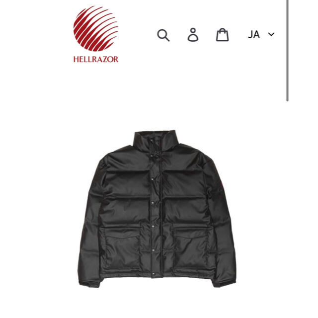 HELLRAZOR FAUX LEATHER DOWN JACKET