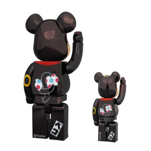 BE@RBRICK 招き猫 ペコちゃん 黒メッキ 100% 400% - その他