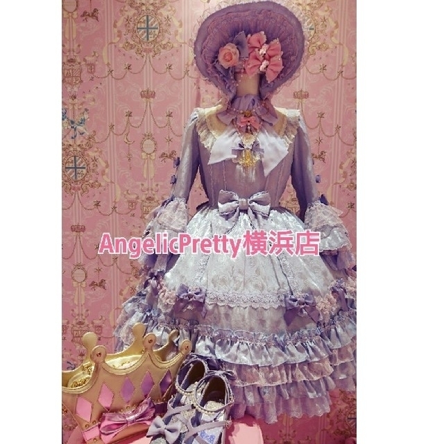 バラのお嬢様 ドレス dress ボンネット セット ラベンダー ロリィタ バラのお嬢様 ドレス dress ボンネット セット ラベンダー ロリィタ