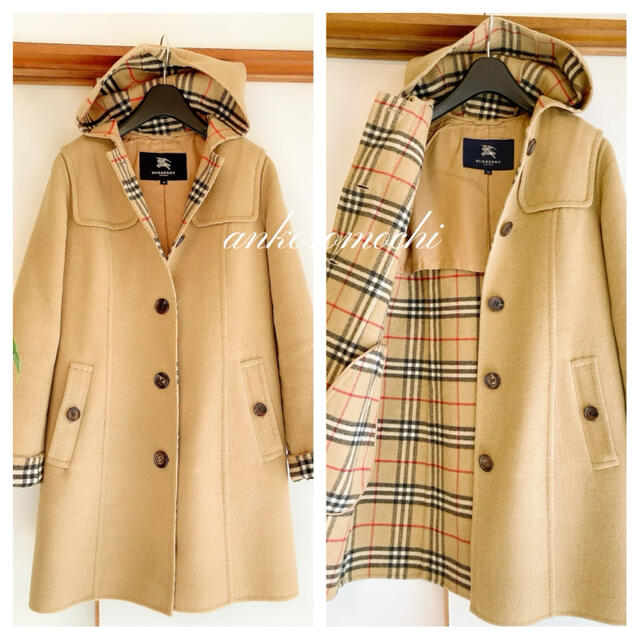 翌日発送可能】 BURBERRY 高級【人気カシミヤウールコート】BURBERRY、バーバリーロンドン、綺麗ライン ロングコート 