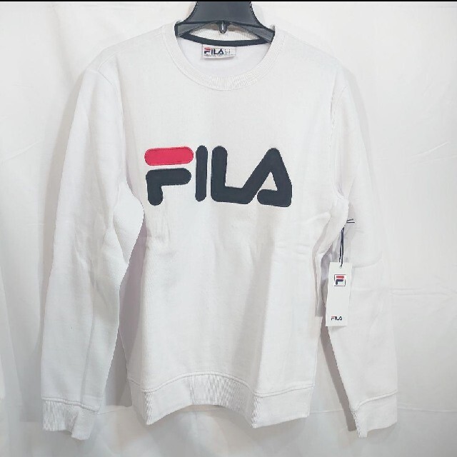 FILA(フィラ)の【S】FILA フィラ/クルースウェット/REGOLA SWEATSHIRT/白 メンズのトップス(スウェット)の商品写真