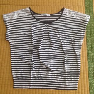 ロペピクニック(Rope' Picnic)の最終価格！ロペピ 肩レースボーダー(Tシャツ(半袖/袖なし))