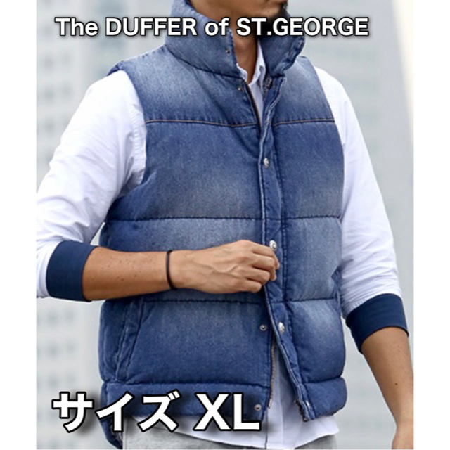 The DUFFER of ST.GEORGE(ザダファーオブセントジョージ)のThe DUFFER ダファー セント ダウン ベスト デニム ジーンズ メンズのジャケット/アウター(ダウンベスト)の商品写真