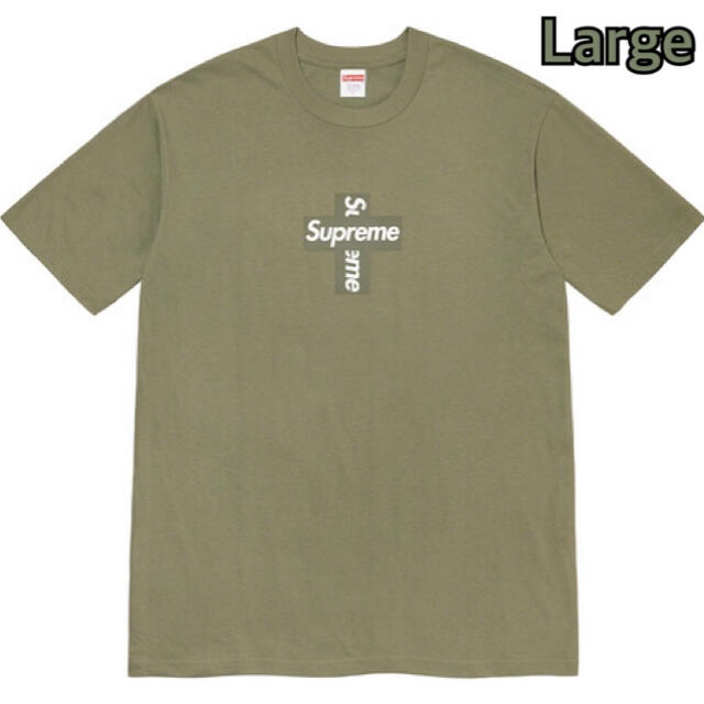 Supreme Cross Box Logo Tee Olive Large新品未使用付属品