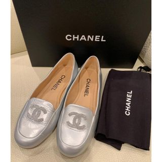 シャネル(CHANEL)のシャネル　ココマーク　レザー　フラットシューズ　モカシン(スリッポン/モカシン)