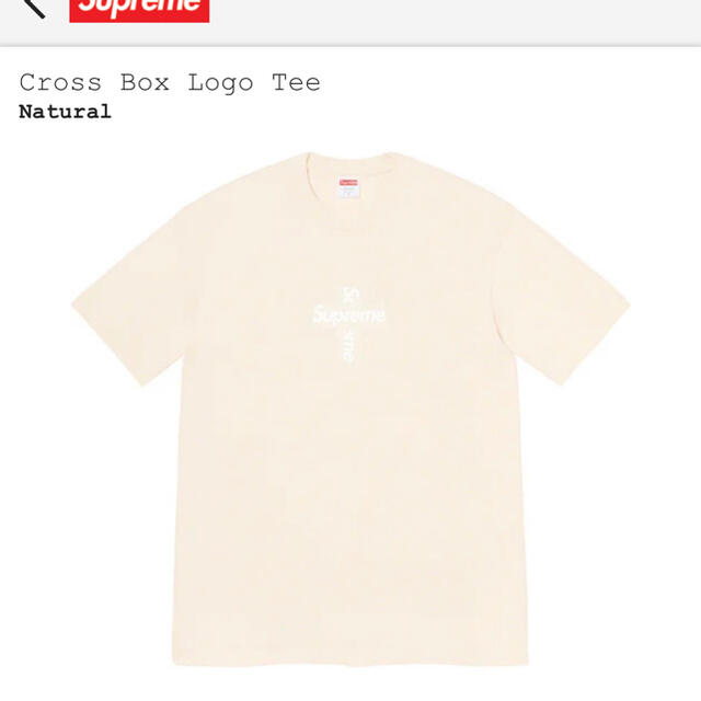 Supreme Cross Box Logo tee ボックスロゴ　Tシャツ