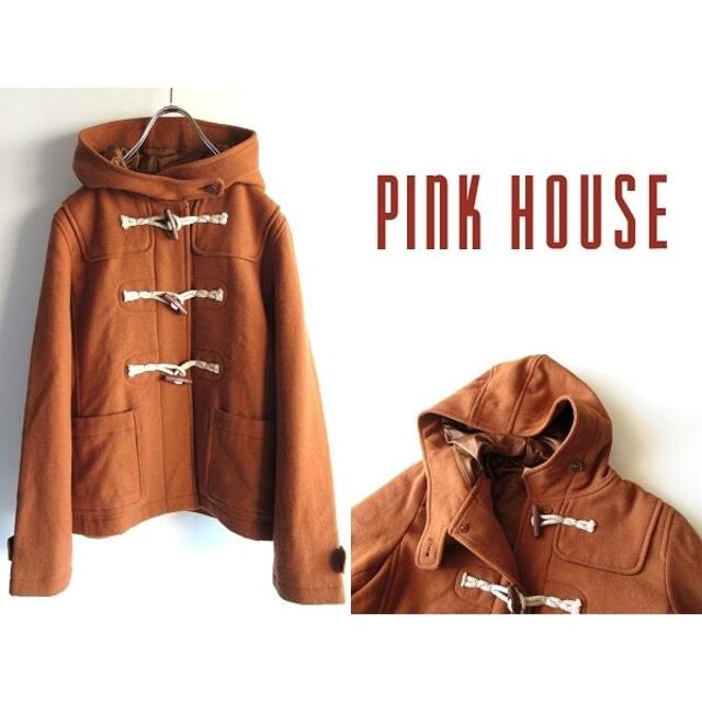 PINK HOUSE(ピンクハウス)のピンクハウス ペーハーブルー ソフトウールフラノ ショートダッフルコート レディースのジャケット/アウター(ダッフルコート)の商品写真